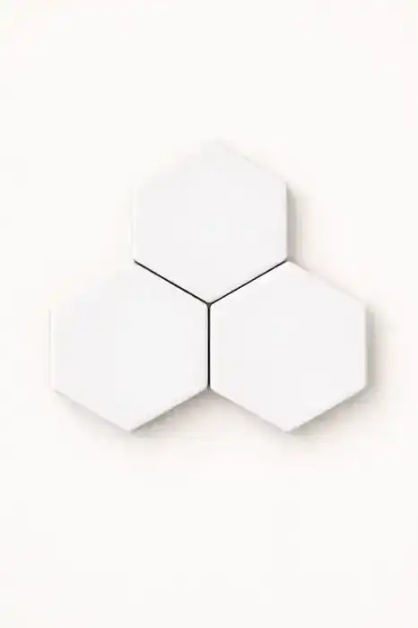 Hexagonito Liso Blanco Puro